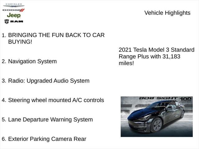 2021 Tesla Model 3 Standard Range Plus Rear-Wheel Drive