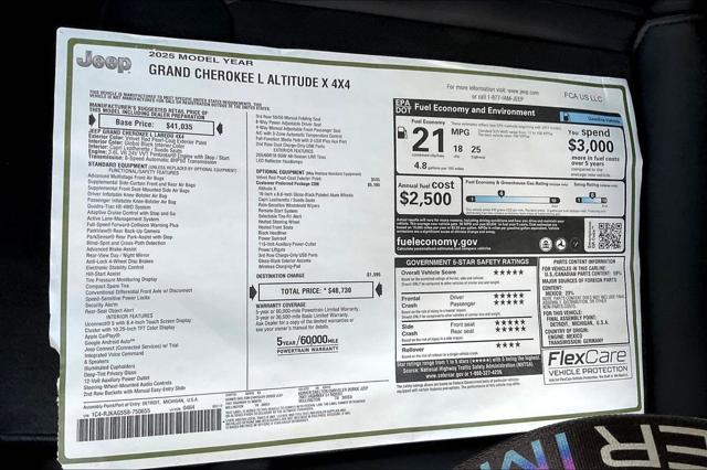 New 2025 Jeep Grand Cherokee L For Sale in Millington, TN