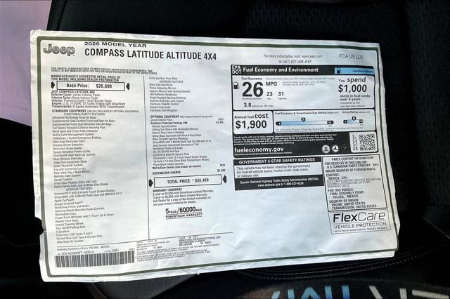 New 2026 Jeep Compass For Sale in Millington, TN