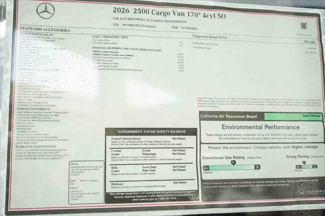 2026 Mercedes-Benz Sprinter Cargo Van High Roof 4-Cyl Diesel