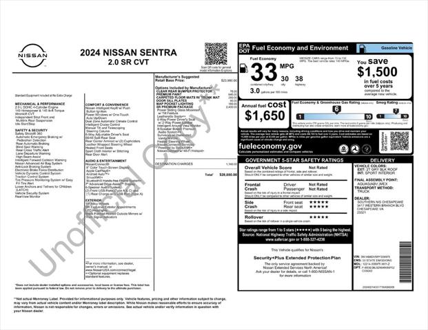 2024 Nissan Sentra SR Xtronic CVT