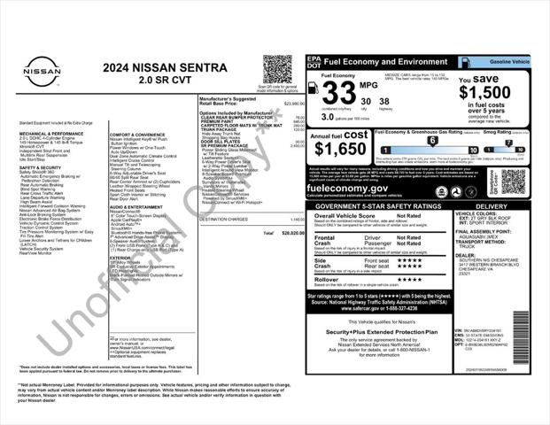 2024 Nissan Sentra SR Xtronic CVT