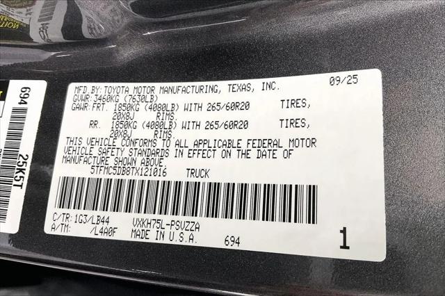 2026 Toyota Tundra 1794 Edition CrewMax 5.5' Bed