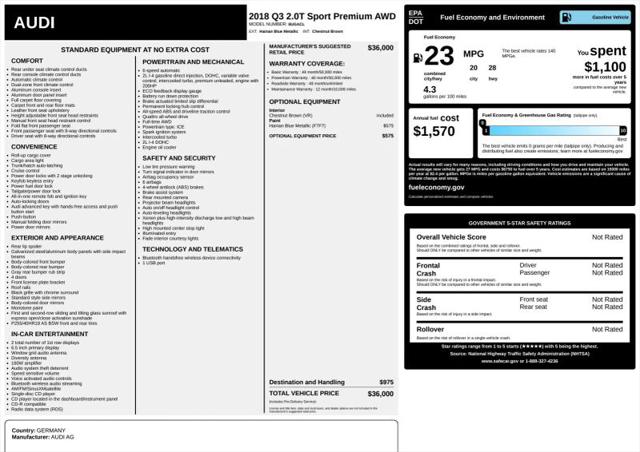 2018 Audi Q3 2.0T Premium