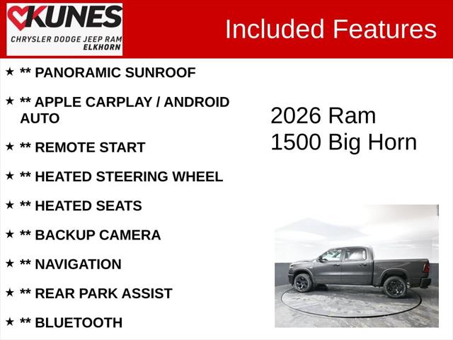 2026 RAM Ram 1500 RAM 1500 BIG HORN CREW CAB 4X4 57 BOX