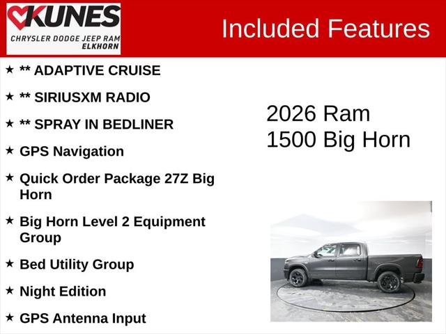 2026 RAM Ram 1500 RAM 1500 BIG HORN CREW CAB 4X4 57 BOX
