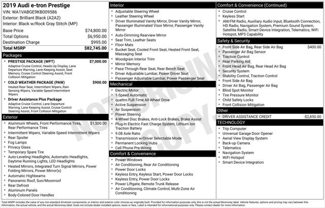 2019 Audi e-tron Premium Plus
