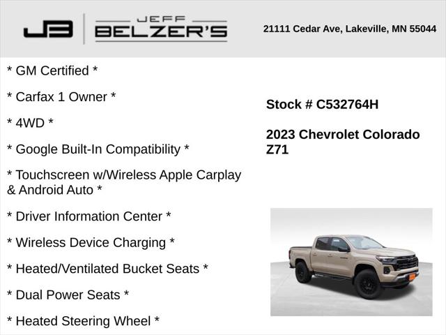 2023 Chevrolet Colorado 4WD Crew Cab Short Box Z71 2023 Chevrolet Colorado 4WD Crew Cab Short Box Z71