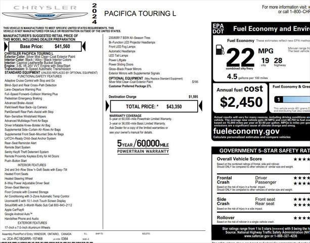 2024 Chrysler Pacifica Touring L