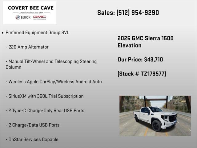 2026 GMC Sierra 1500 Double Cab, Standard Bed, Elevation, 4WD