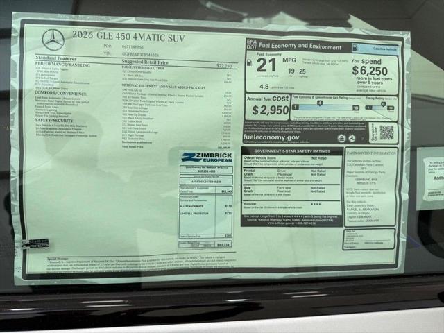2026 Mercedes-Benz GLE GLE 450 4MATIC
