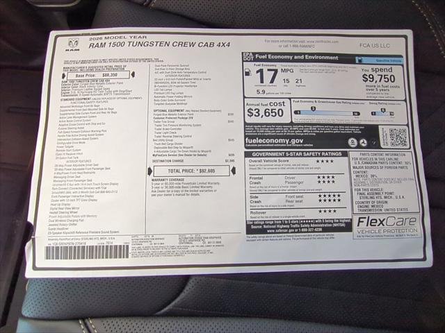 2026 Ram 1500 Tungsten Crew Cab 4x4 5'7" Box