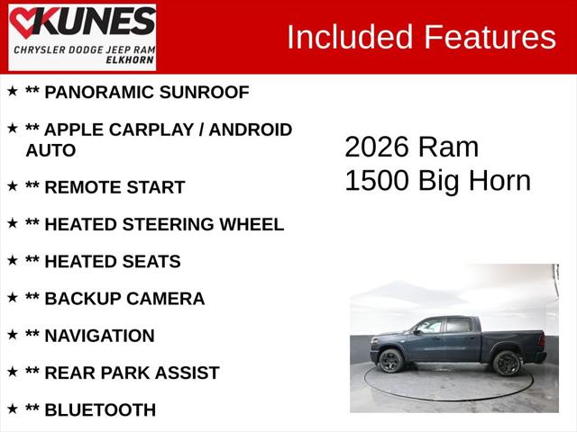 2026 RAM Ram 1500 RAM 1500 BIG HORN CREW CAB 4X4 57 BOX