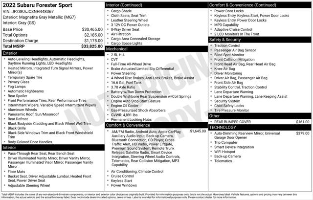 2022 Subaru Forester Sport 2022 Subaru Forester Sport