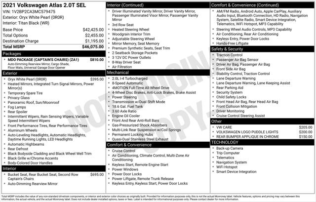 2021 Volkswagen Atlas 2.0T SEL 2021 Volkswagen Atlas 2.0T SEL