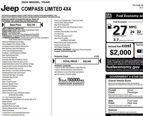 2024 Jeep Compass Limited 4x4