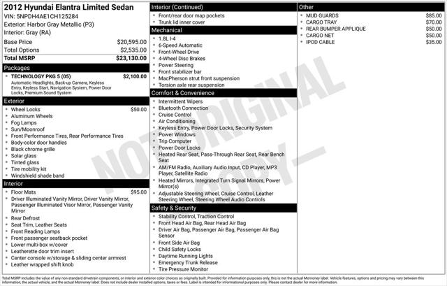 2012 Hyundai Elantra Limited