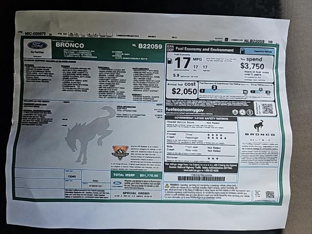 2022 Ford Bronco Wildtrak 2022 Ford Bronco Wildtrak