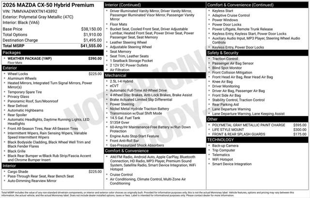 2026 Mazda CX-50 Hybrid Premium