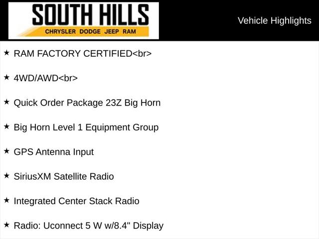 2023 RAM 1500 Big Horn Crew Cab 4x4 57 Box 2023 RAM 1500 Big Horn Crew Cab 4x4 57 Box