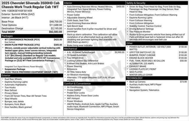 2025 Chevrolet Silverado 3500HD Work Truck