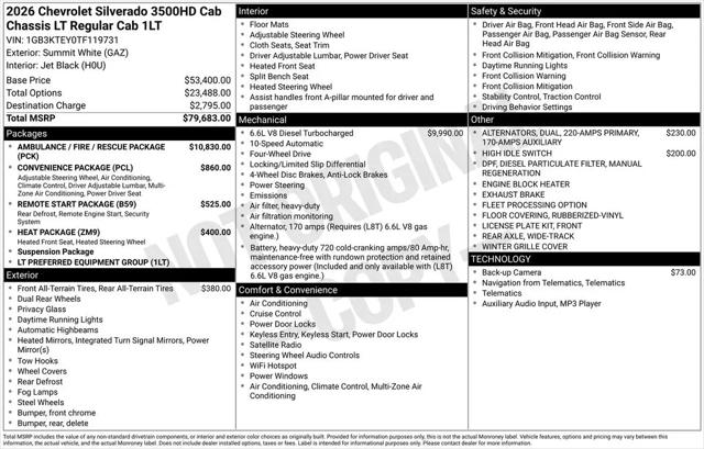 2026 Chevrolet Silverado 3500HD LT