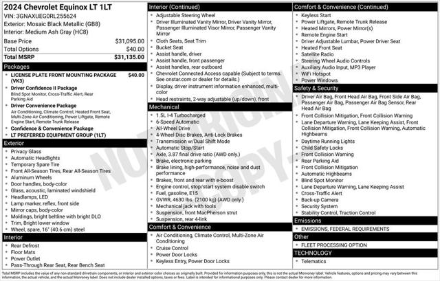 2024 Chevrolet Equinox AWD LT 2024 Chevrolet Equinox AWD LT