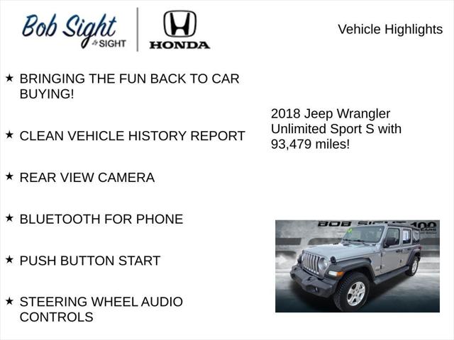 2018 Jeep Wrangler Unlimited Sport S 4x4
