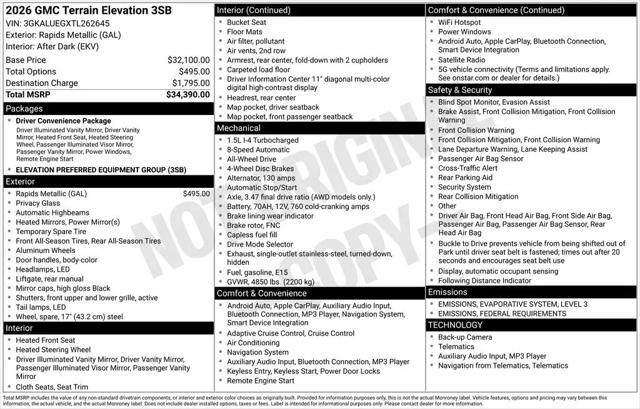2026 GMC Terrain AWD Elevation