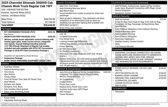 2025 Chevrolet Silverado 3500HD Work Truck