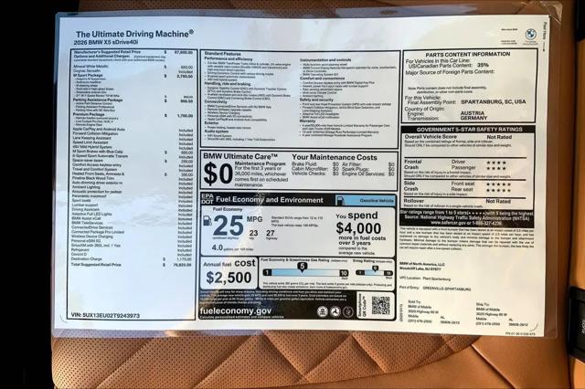 2026 BMW X5 sDrive40i