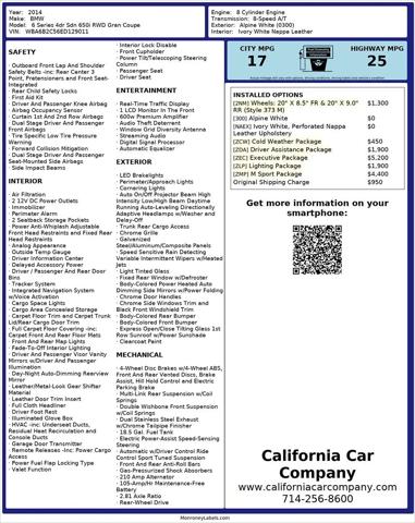 2014 BMW Coupe 650i