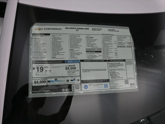 2026 Chevrolet Corvette Stingray Coupe, 2LT, RWD