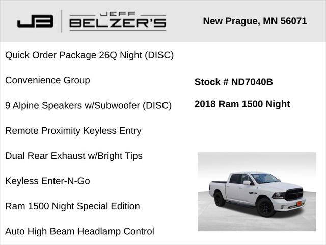 2018 RAM 1500 Night Crew Cab 4x4 57 Box 2018 RAM 1500 Night Crew Cab 4x4 57 Box
