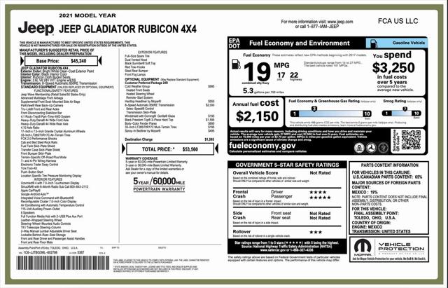 2021 Jeep Gladiator Rubicon 4X4 2021 Jeep Gladiator Rubicon 4X4