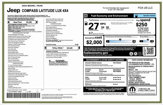 2024 Jeep Compass Latitude Lux FWD 2024 Jeep Compass Latitude Lux FWD