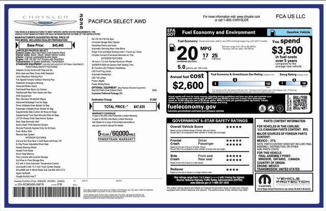 2025 Chrysler Pacifica Select