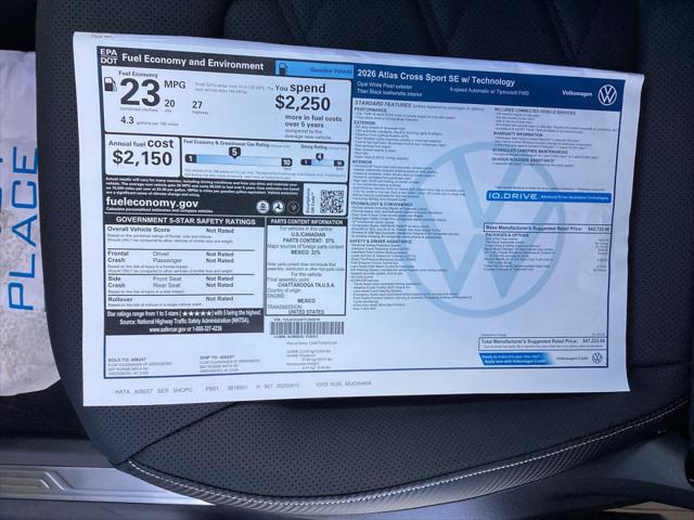 2026 Volkswagen Atlas Cross Sport 2.0T SE w/Technology