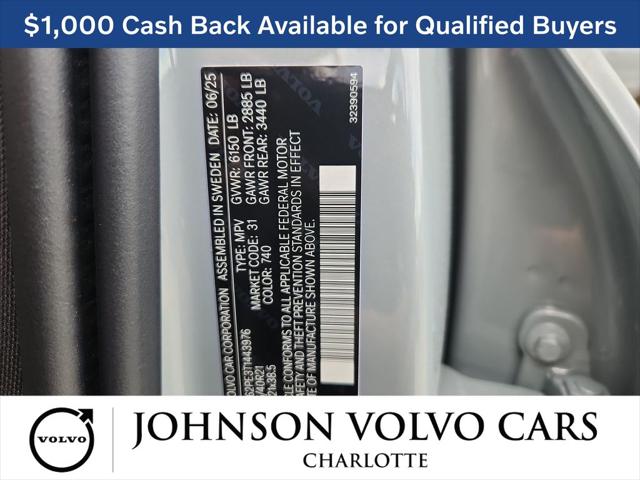 2026 Volvo XC90 Plus, B6 AWD Gas (mild hybrid), Gasoline, Bright, 7 Seats