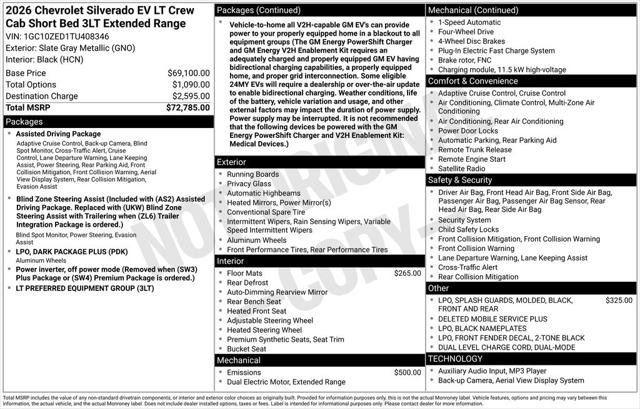 2026 Chevrolet Silverado EV LT