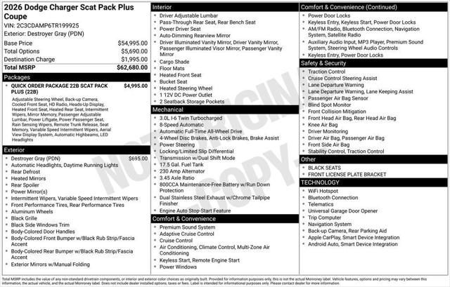 2026 Dodge Charger CHARGER SCAT PACK PLUS 2-DOOR AWD
