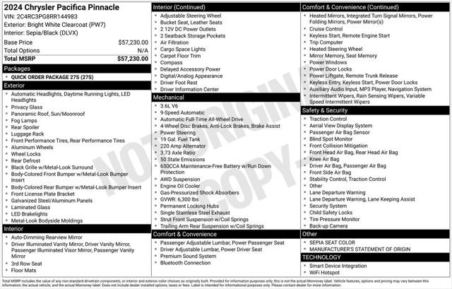2024 Chrysler Pacifica Pinnacle AWD