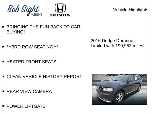 2016 Dodge Durango Limited 2016 Dodge Durango Limited