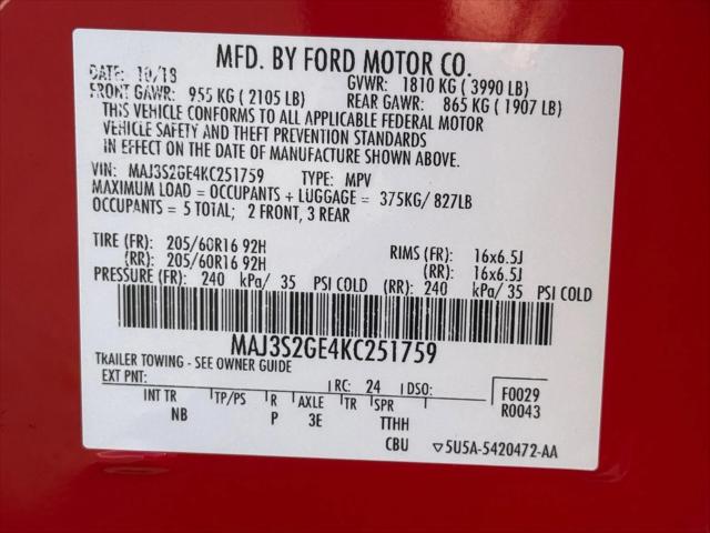 2019 Ford EcoSport SE