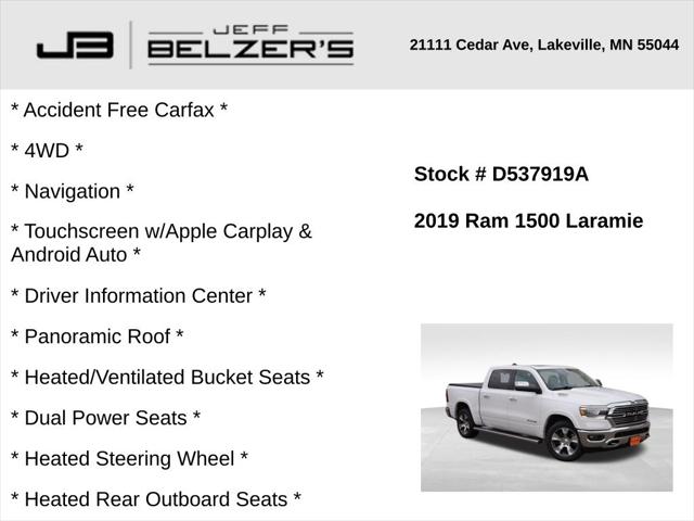 2019 RAM 1500 Laramie Crew Cab 4x4 57 Box 2019 RAM 1500 Laramie Crew Cab 4x4 57 Box