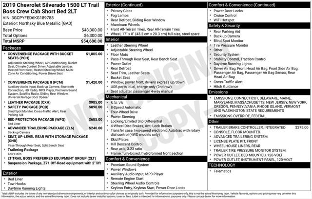 2019 Chevrolet Silverado 1500 LT Trail Boss