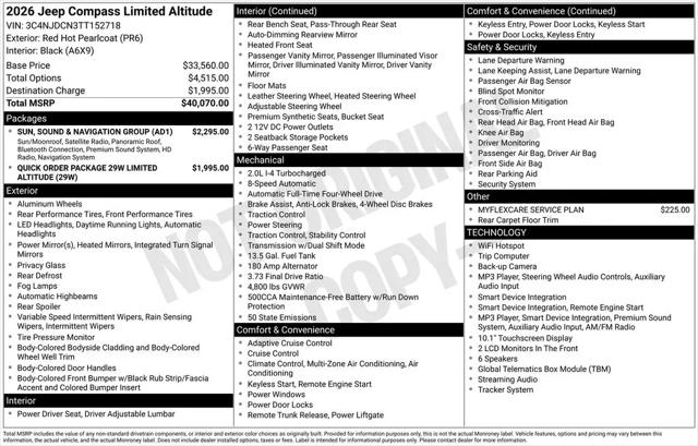 2026 Jeep Compass Limited Altitude