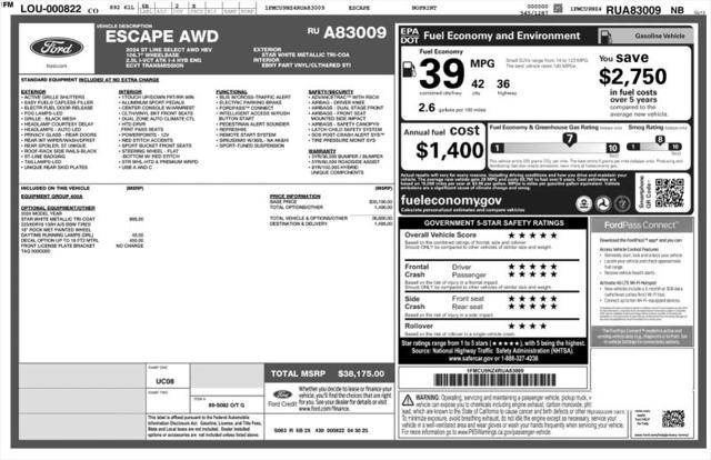2024 Ford Escape ST-Line Select