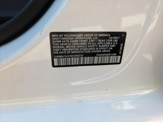 2022 Volkswagen Passat 2.0T R-Line