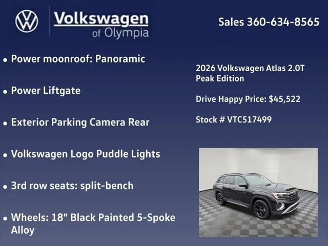 2026 Volkswagen Atlas Peak Edition